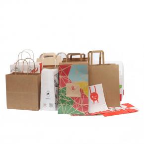 Shopping White Kraft Paper Tote Bag
