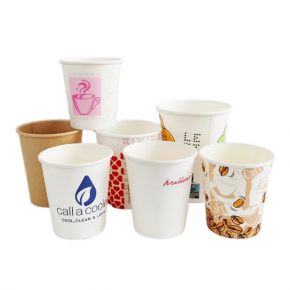 Single wall white paper hot coffee cups